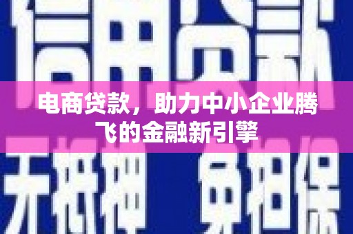 长武电商贷款，助力中小企业腾飞的金融新引擎