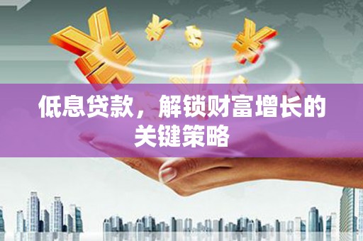长武低息贷款，解锁财富增长的关键策略