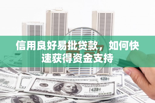 长武信用良好易批贷款，如何快速获得资金支持