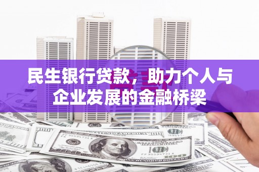 长武民生银行贷款，助力个人与企业发展的金融桥梁