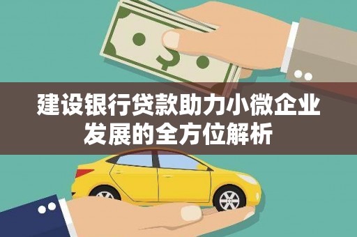 长武建设银行贷款助力小微企业发展的全方位解析