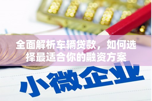 长武全面解析车辆贷款，如何选择最适合你的融资方案