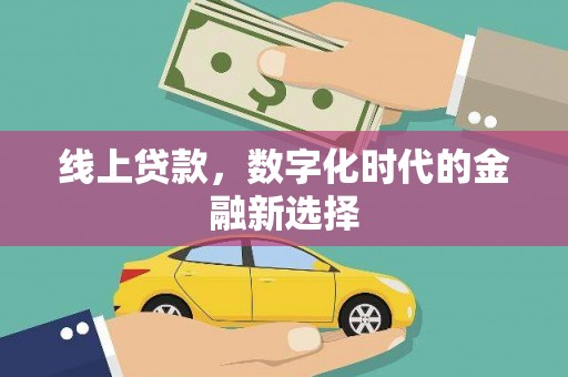 长武线上贷款，数字化时代的金融新选择