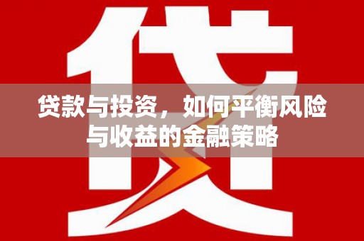 长武贷款与投资，如何平衡风险与收益的金融策略